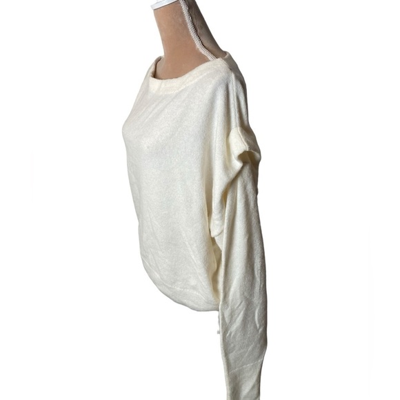 IRO TAHITA GATHERED KNITTED SWEATER IN IVORY - Picture 2 of 7